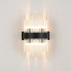 NL9510BL/CL9 Kaffer 4 Light Wall Light Satin Black Clear