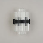 NL9510BL/CL9 Kaffer 4 Light Wall Light Satin Black Clear