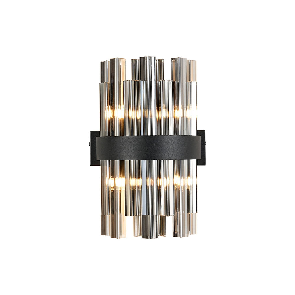 NL9510BL/SM9 Kaffer 4 Light Wall Light Satin Black Smoke