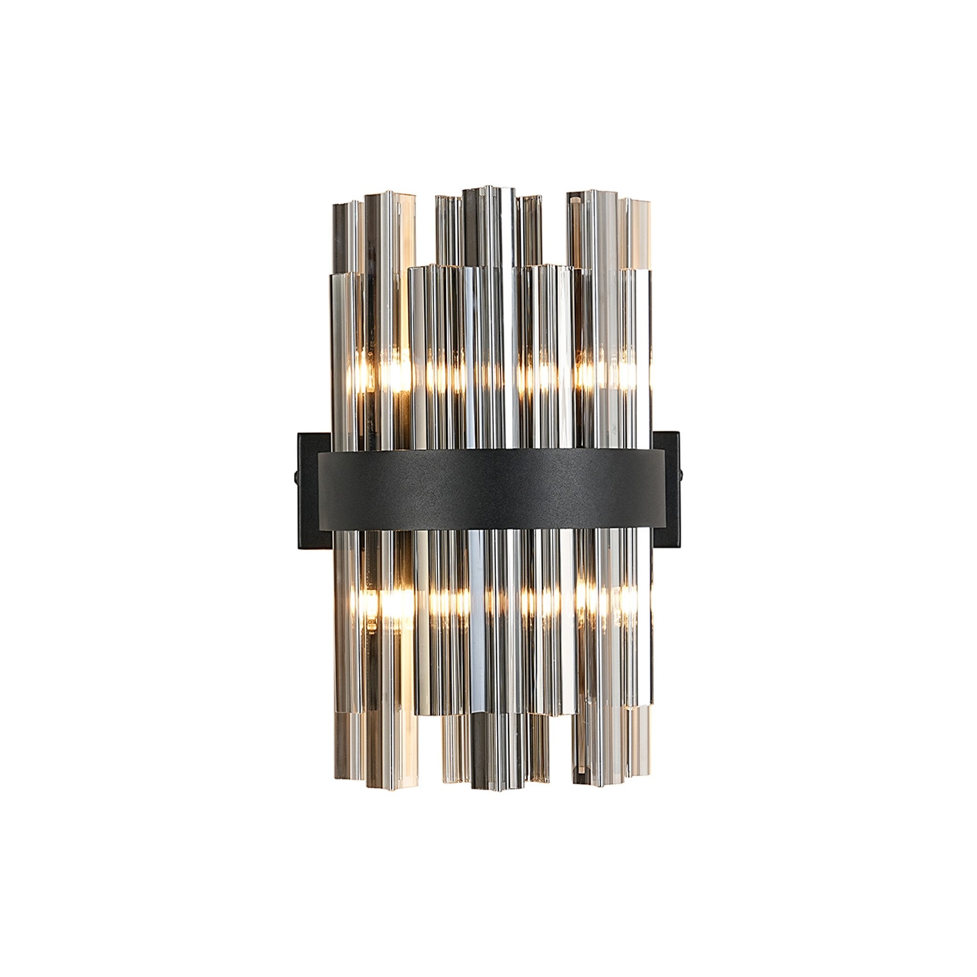 NL9510BL/SM9 Kaffer 4 Light Wall Light Satin Black Smoke