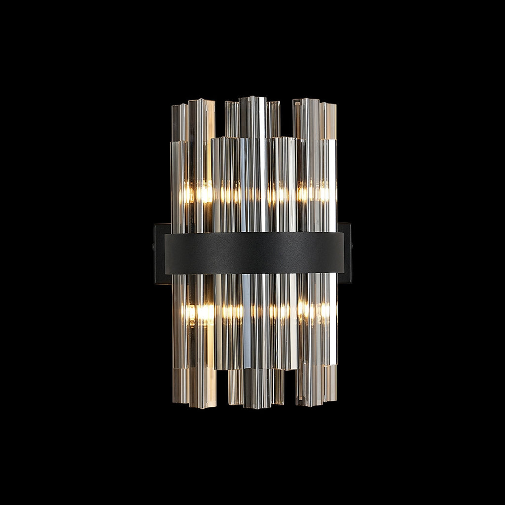 NL9510BL/SM9 Kaffer 4 Light Wall Light Satin Black Smoke