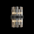 NL9510BL/SM9 Kaffer 4 Light Wall Light Satin Black Smoke