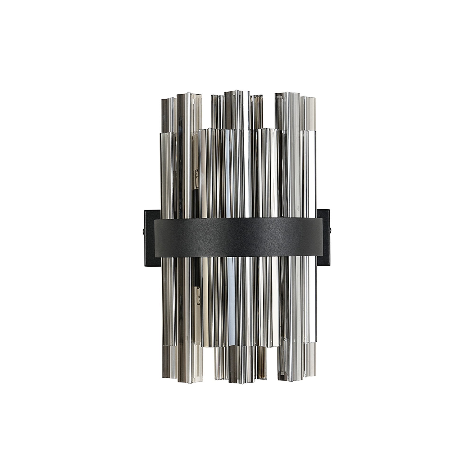 NL9510BL/SM9 Kaffer 4 Light Wall Light Satin Black Smoke