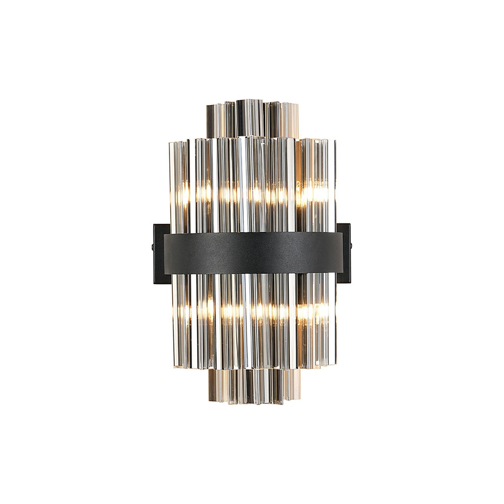 NL9510BL/SM9 Kaffer 4 Light Wall Light Satin Black Smoke