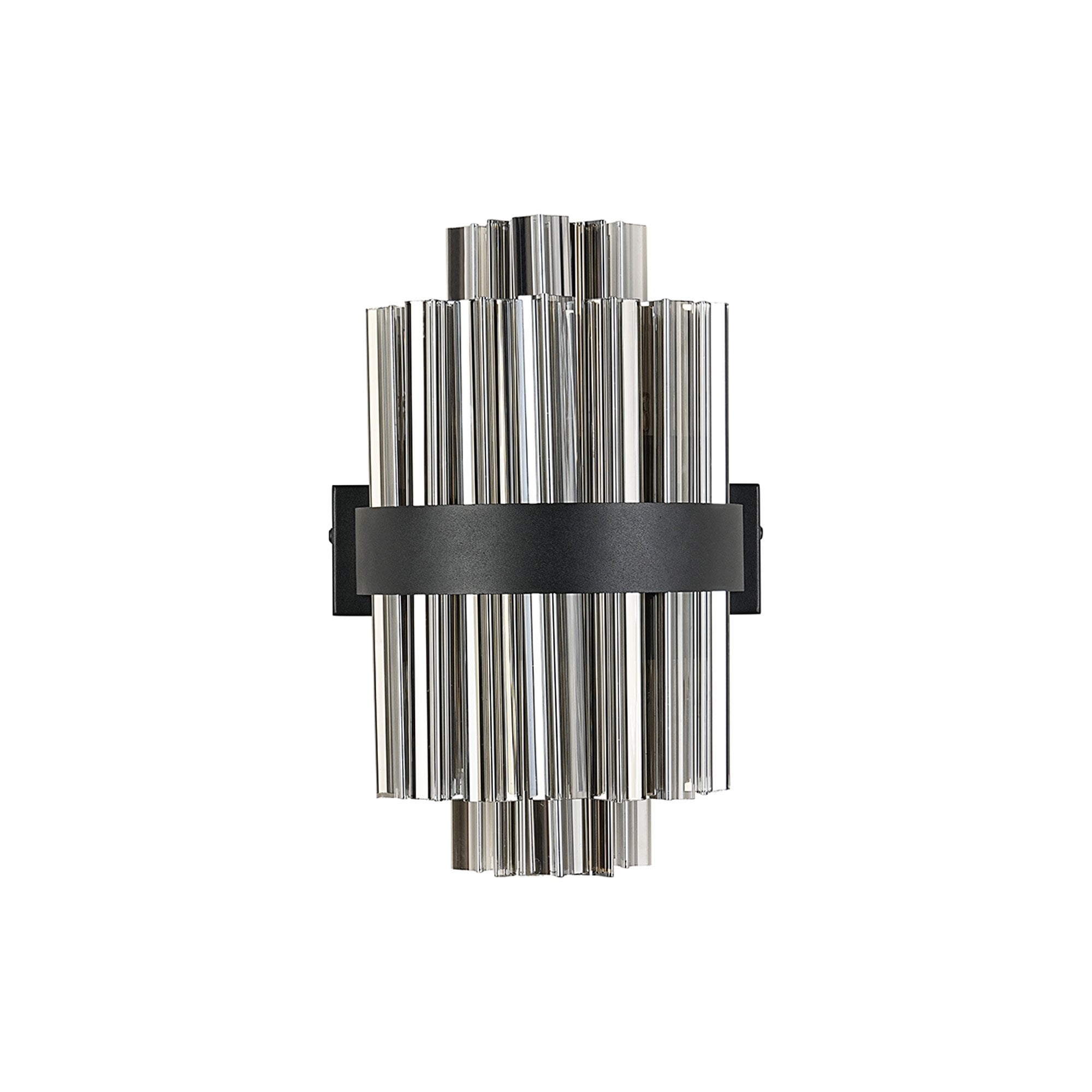 NL9510BL/SM9 Kaffer 4 Light Wall Light Satin Black Smoke