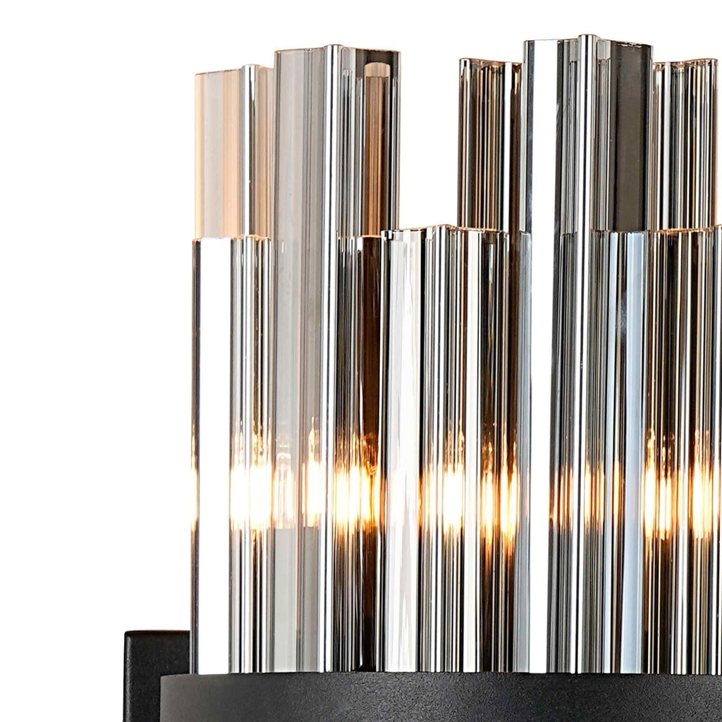 NL9510BL/SM9 Kaffer 4 Light Wall Light Satin Black Smoke