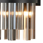 NL9510BL/SM9 Kaffer 4 Light Wall Light Satin Black Smoke