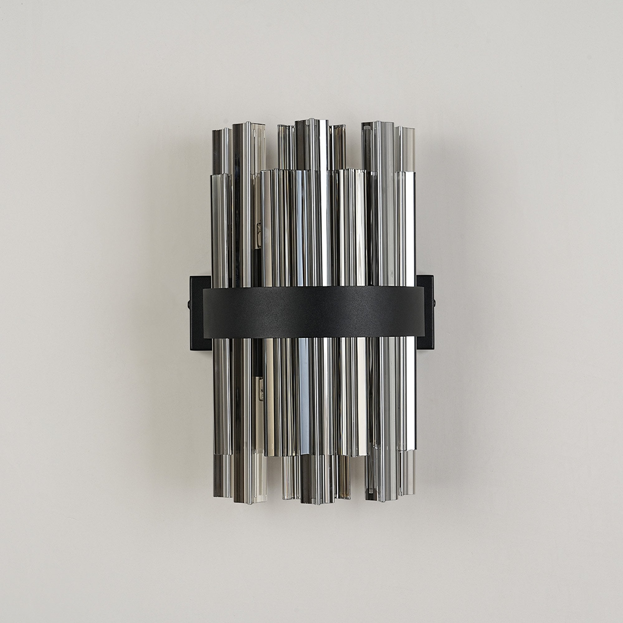 NL9510BL/SM9 Kaffer 4 Light Wall Light Satin Black Smoke