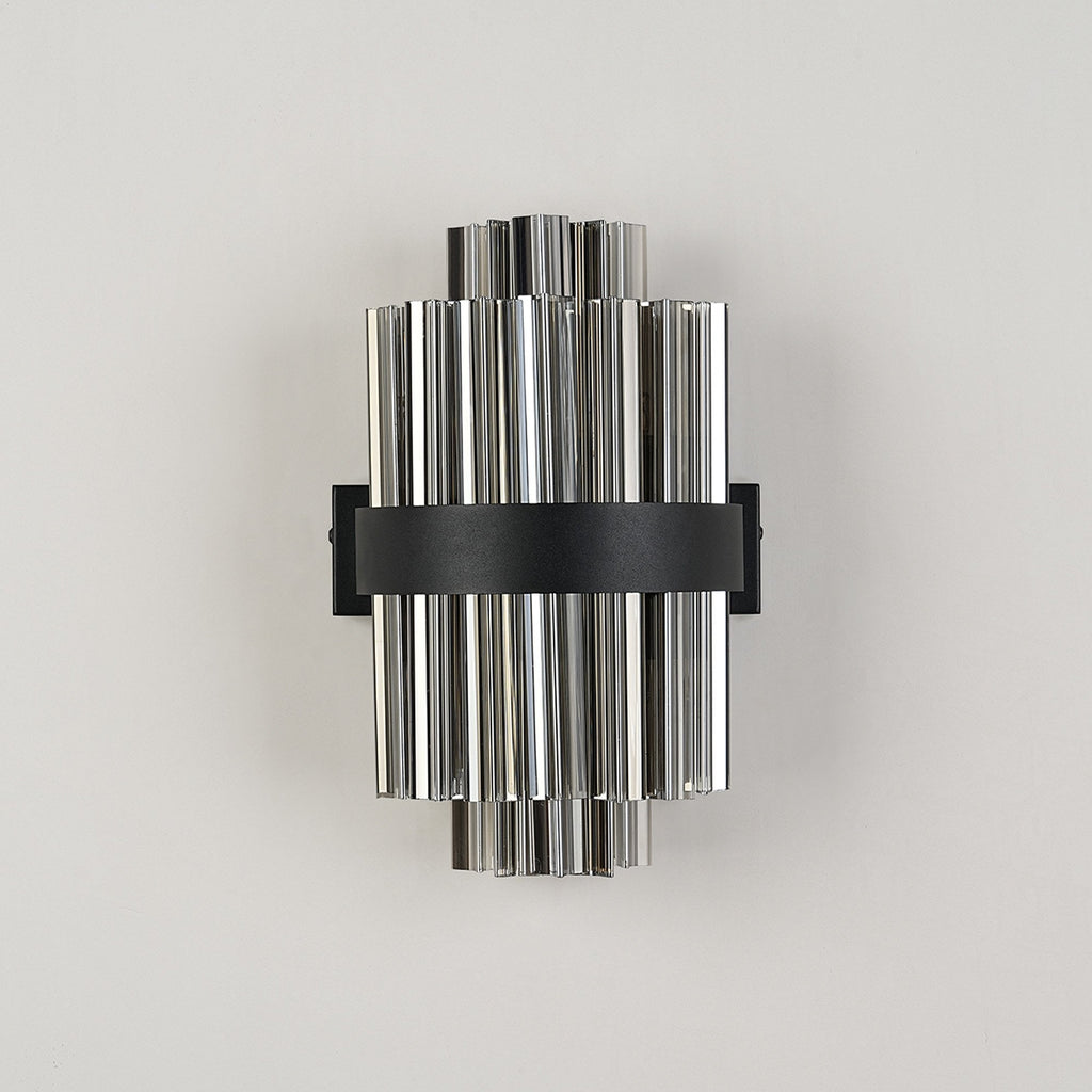 NL9510BL/SM9 Kaffer 4 Light Wall Light Satin Black Smoke
