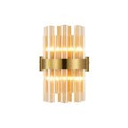 NL9510BR/AM9 Kaffer 4 Light Wall Light Brass Amber