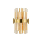 NL9510BR/AM9 Kaffer 4 Light Wall Light Brass Amber