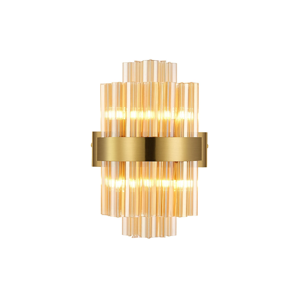 NL9510BR/AM9 Kaffer 4 Light Wall Light Brass Amber