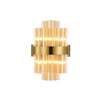 NL9510BR/AM9 Kaffer 4 Light Wall Light Brass Amber