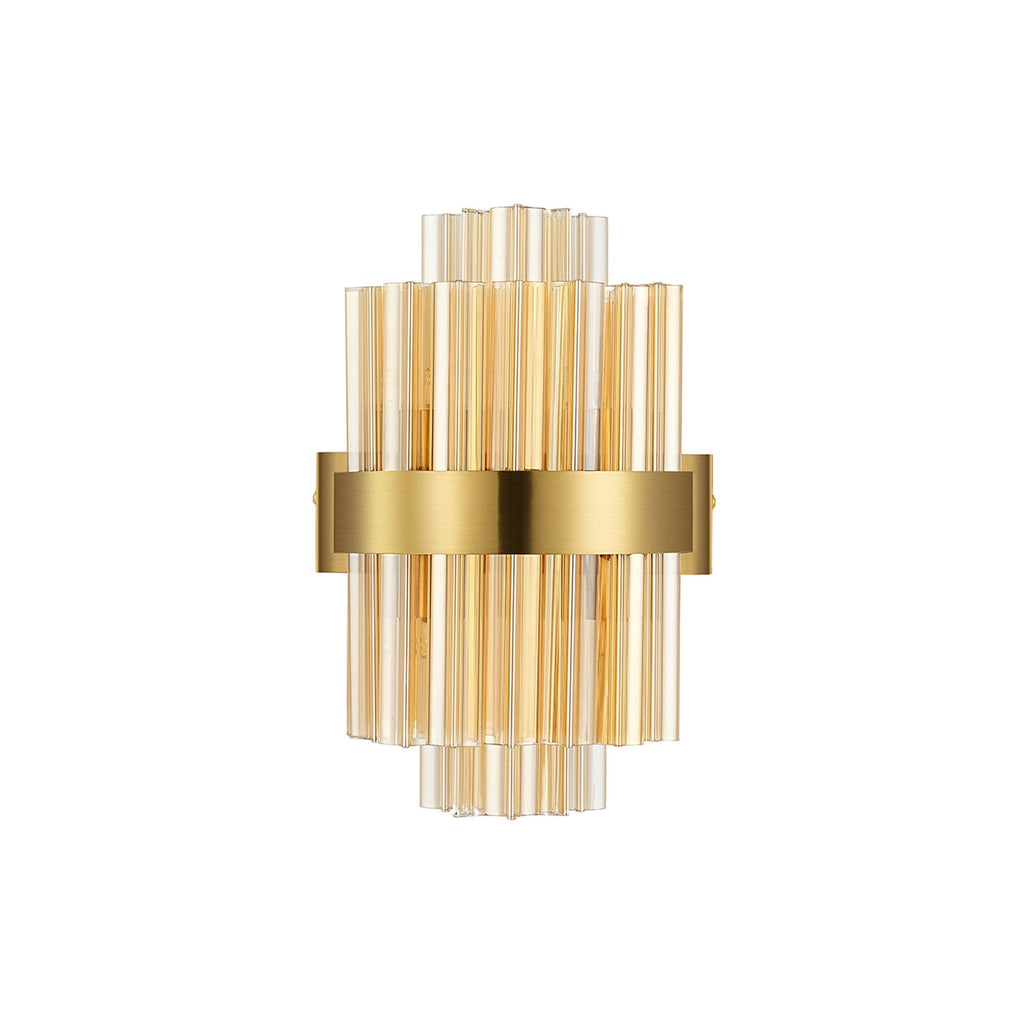 NL9510BR/AM9 Kaffer 4 Light Wall Light Brass Amber