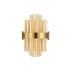 NL9510BR/AM9 Kaffer 4 Light Wall Light Brass Amber