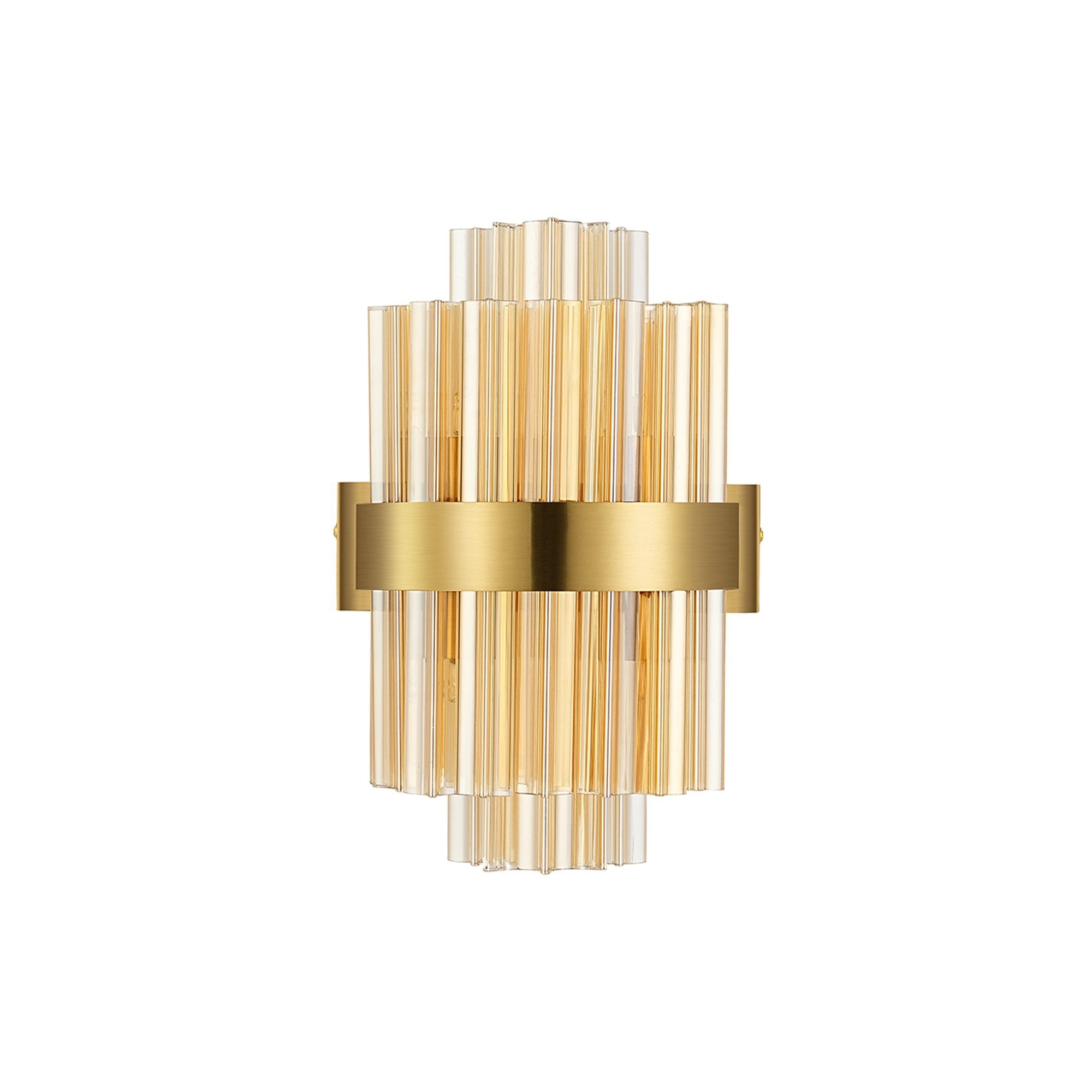 NL9510BR/AM9 Kaffer 4 Light Wall Light Brass Amber