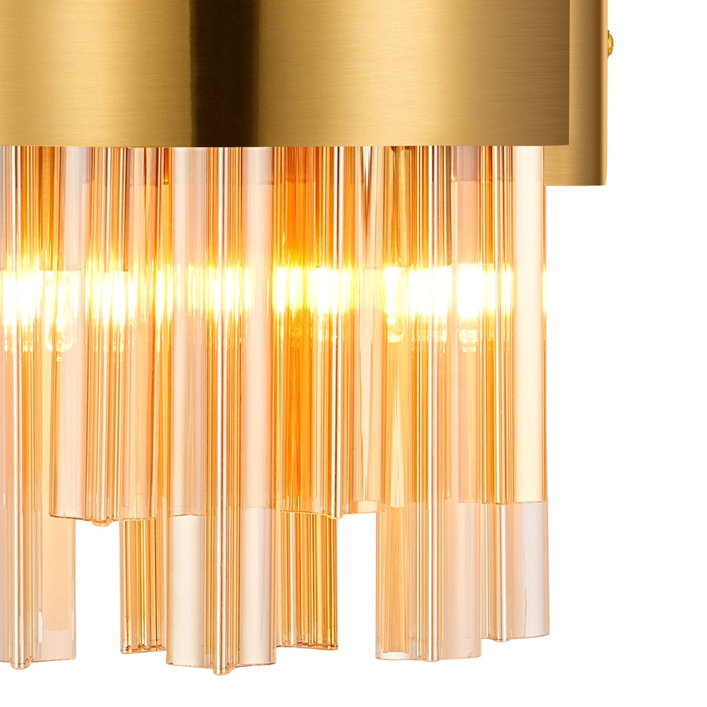 NL9510BR/AM9 Kaffer 4 Light Wall Light Brass Amber