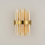 NL9510BR/AM9 Kaffer 4 Light Wall Light Brass Amber