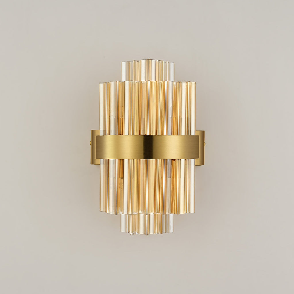 NL9510BR/AM9 Kaffer 4 Light Wall Light Brass Amber