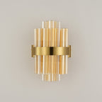 NL9510BR/AM9 Kaffer 4 Light Wall Light Brass Amber