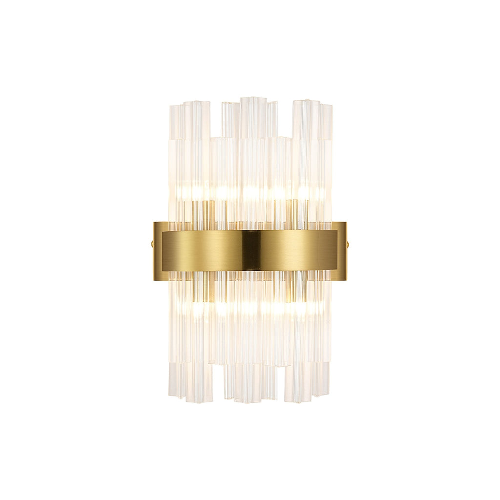 NL9510BR/CL9 Kaffer 4 Light Wall Light Brass Clear
