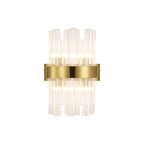 NL9510BR/CL9 Kaffer 4 Light Wall Light Brass Clear