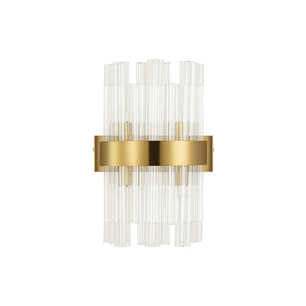 NL9510BR/CL9 Kaffer 4 Light Wall Light Brass Clear