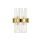 NL9510BR/CL9 Kaffer 4 Light Wall Light Brass Clear
