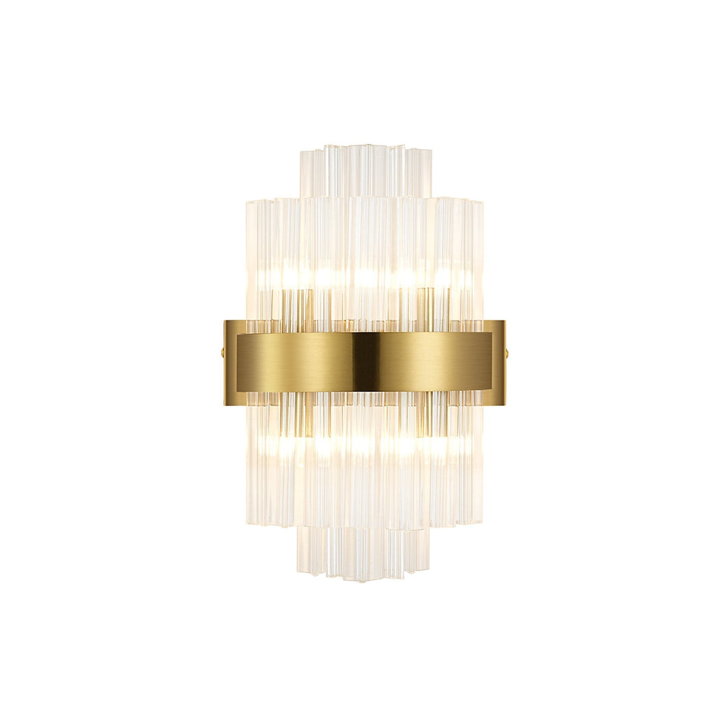NL9510BR/CL9 Kaffer 4 Light Wall Light Brass Clear