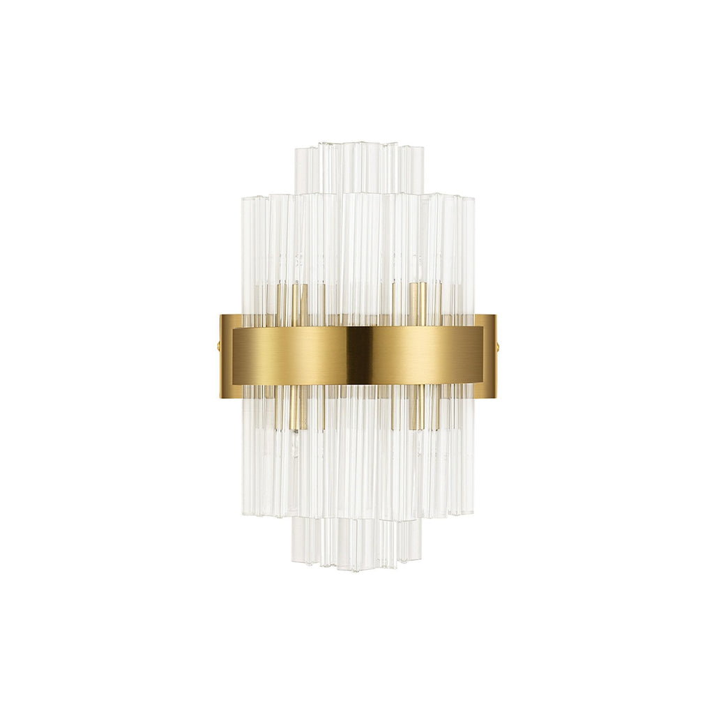 NL9510BR/CL9 Kaffer 4 Light Wall Light Brass Clear