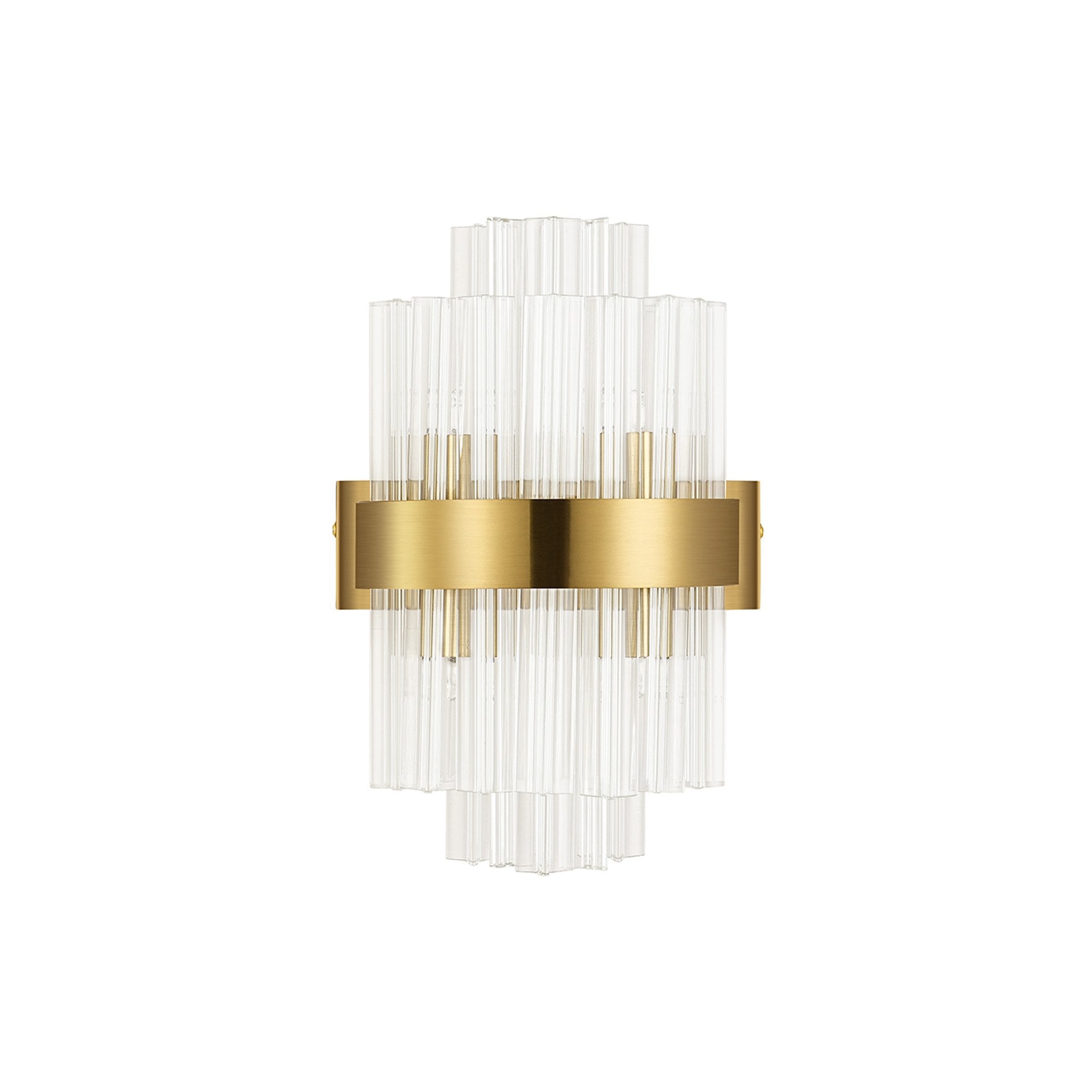 NL9510BR/CL9 Kaffer 4 Light Wall Light Brass Clear