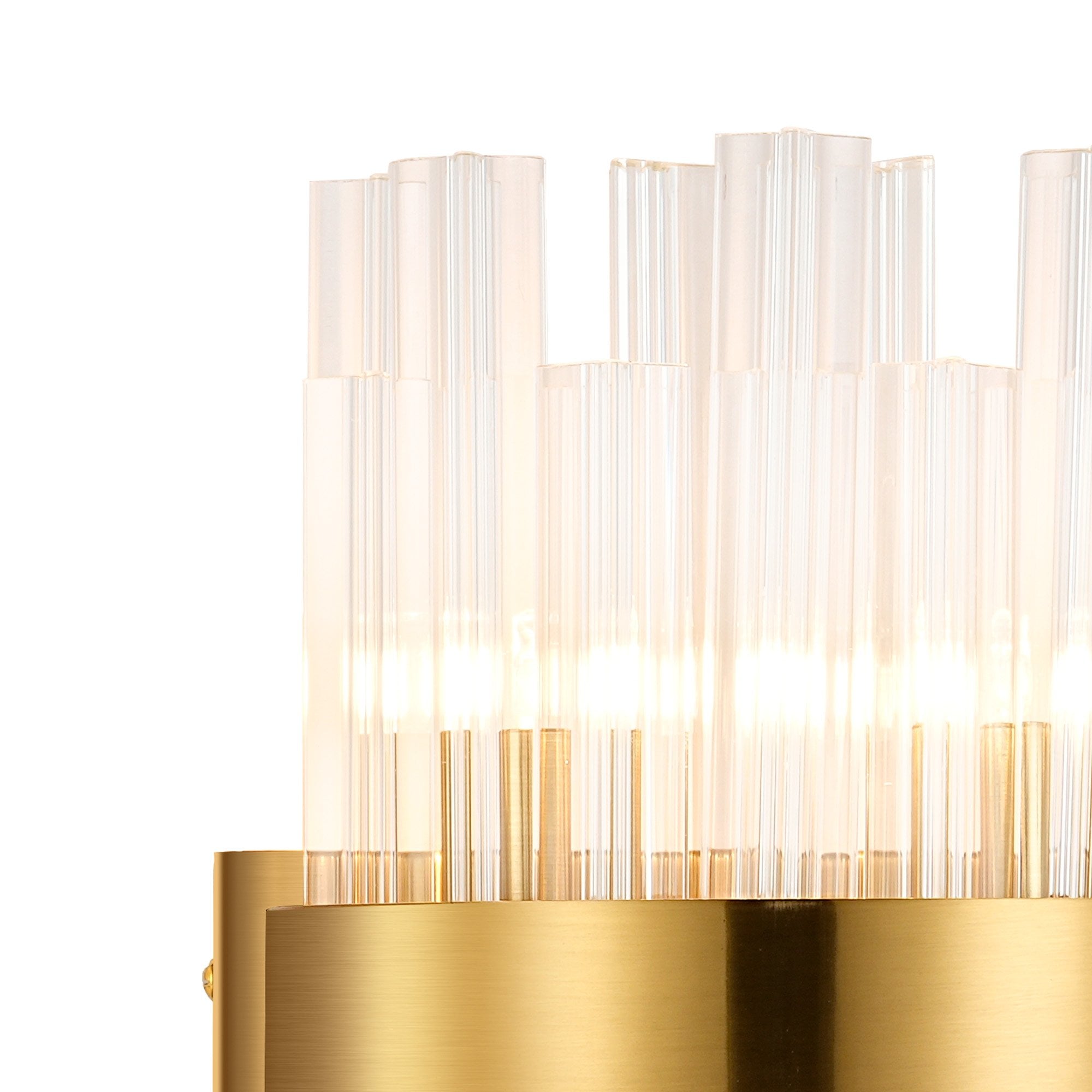 NL9510BR/CL9 Kaffer 4 Light Wall Light Brass Clear