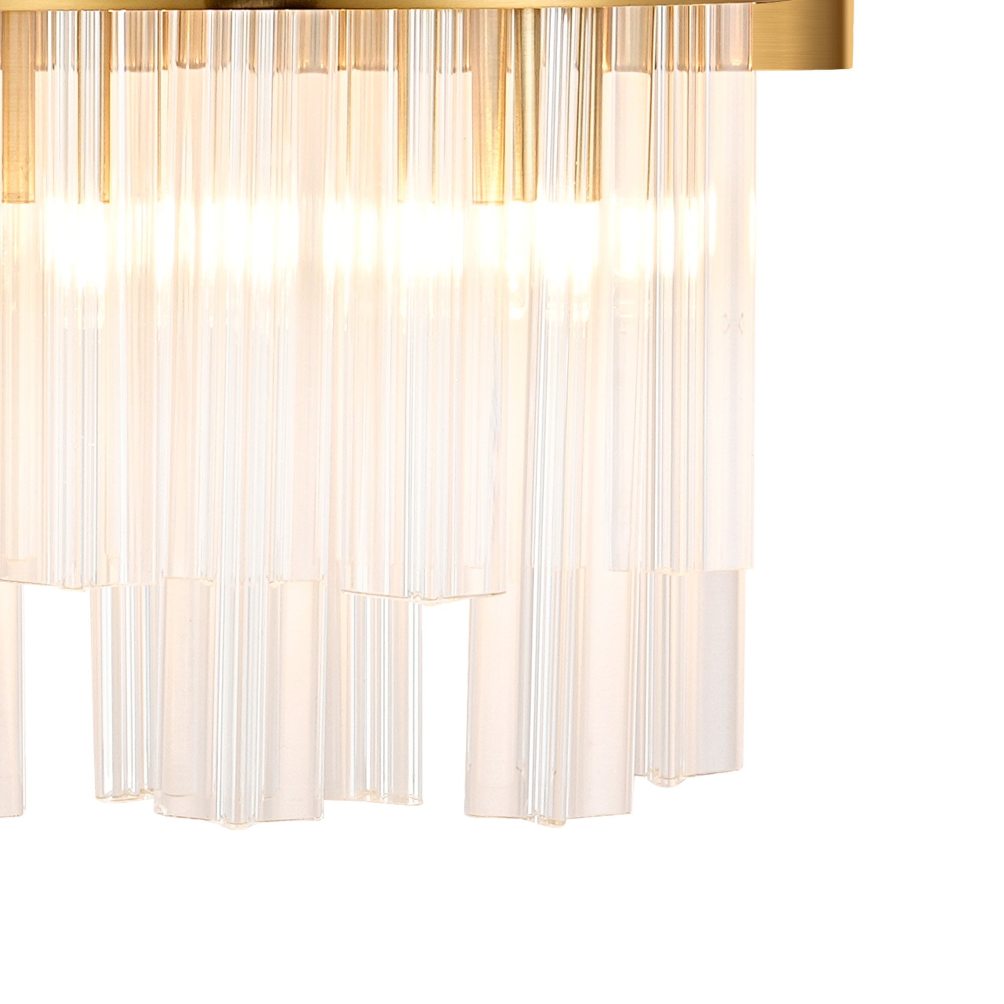NL9510BR/CL9 Kaffer 4 Light Wall Light Brass Clear