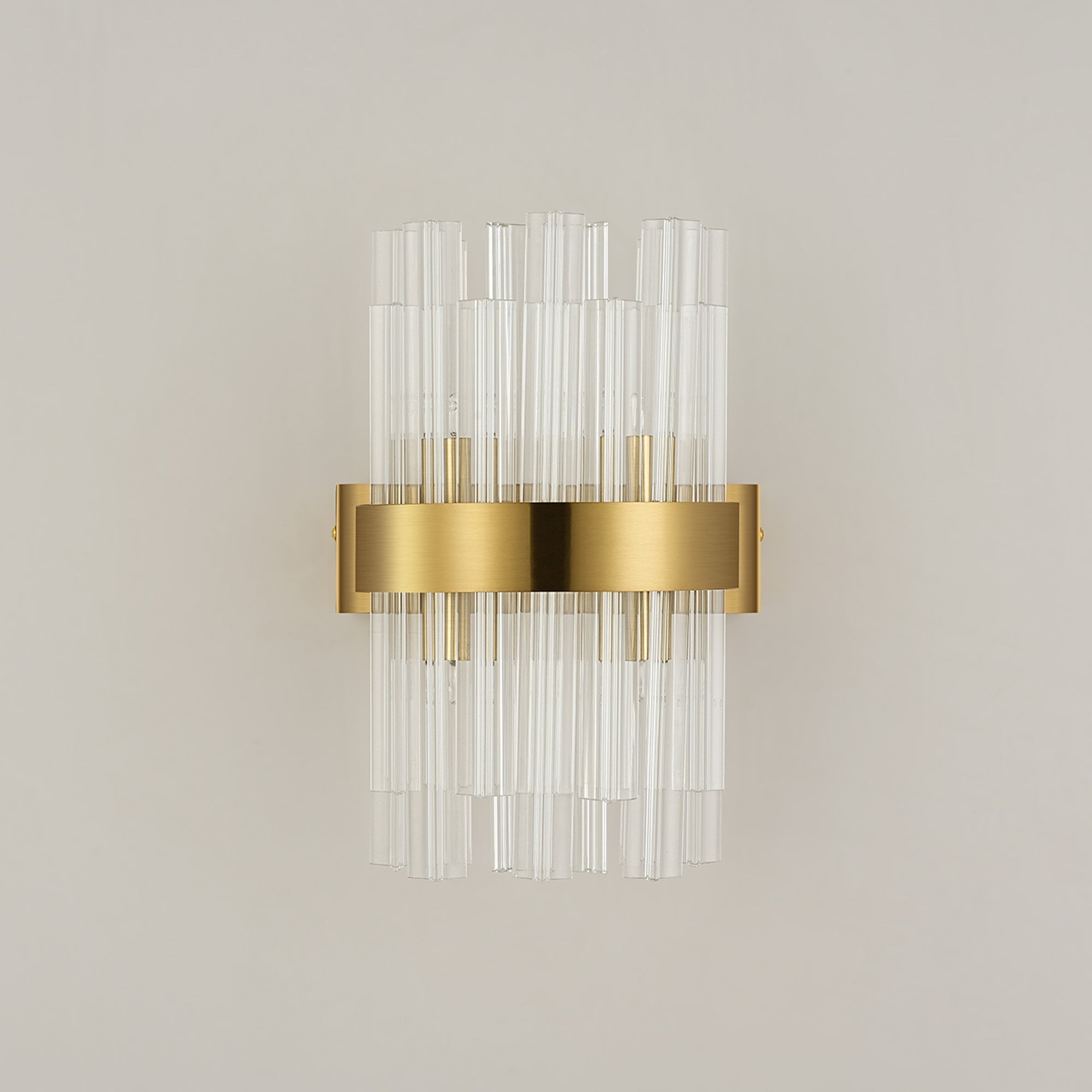 NL9510BR/CL9 Kaffer 4 Light Wall Light Brass Clear