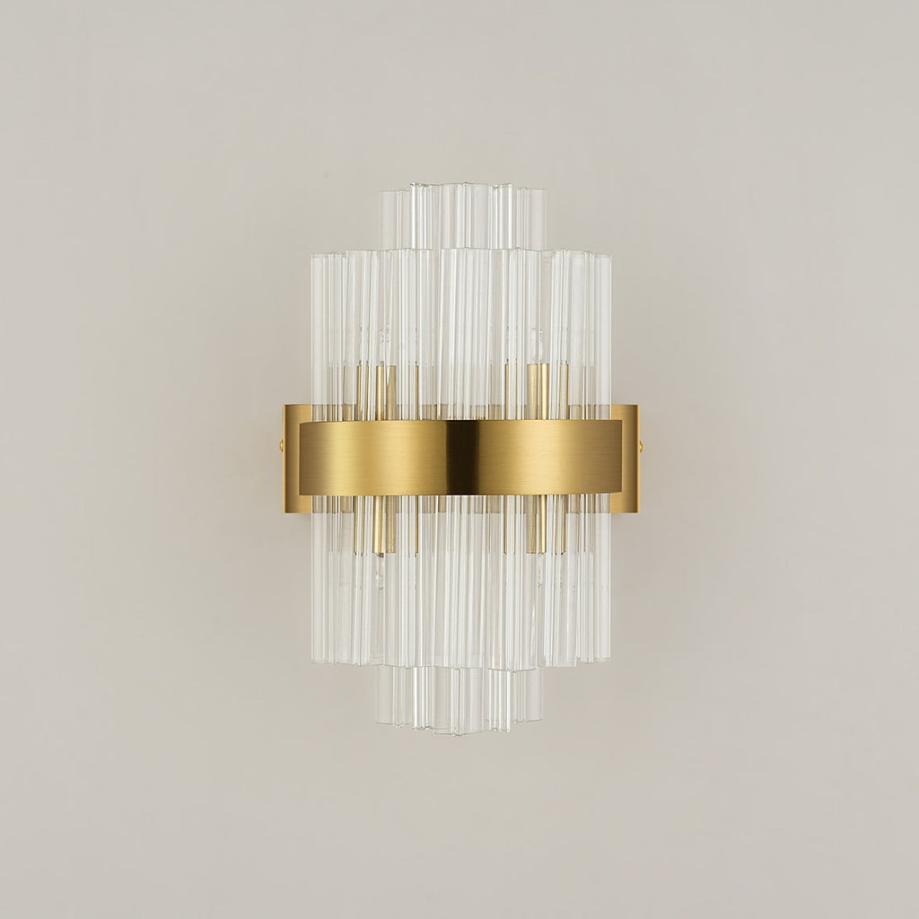 NL9510BR/CL9 Kaffer 4 Light Wall Light Brass Clear