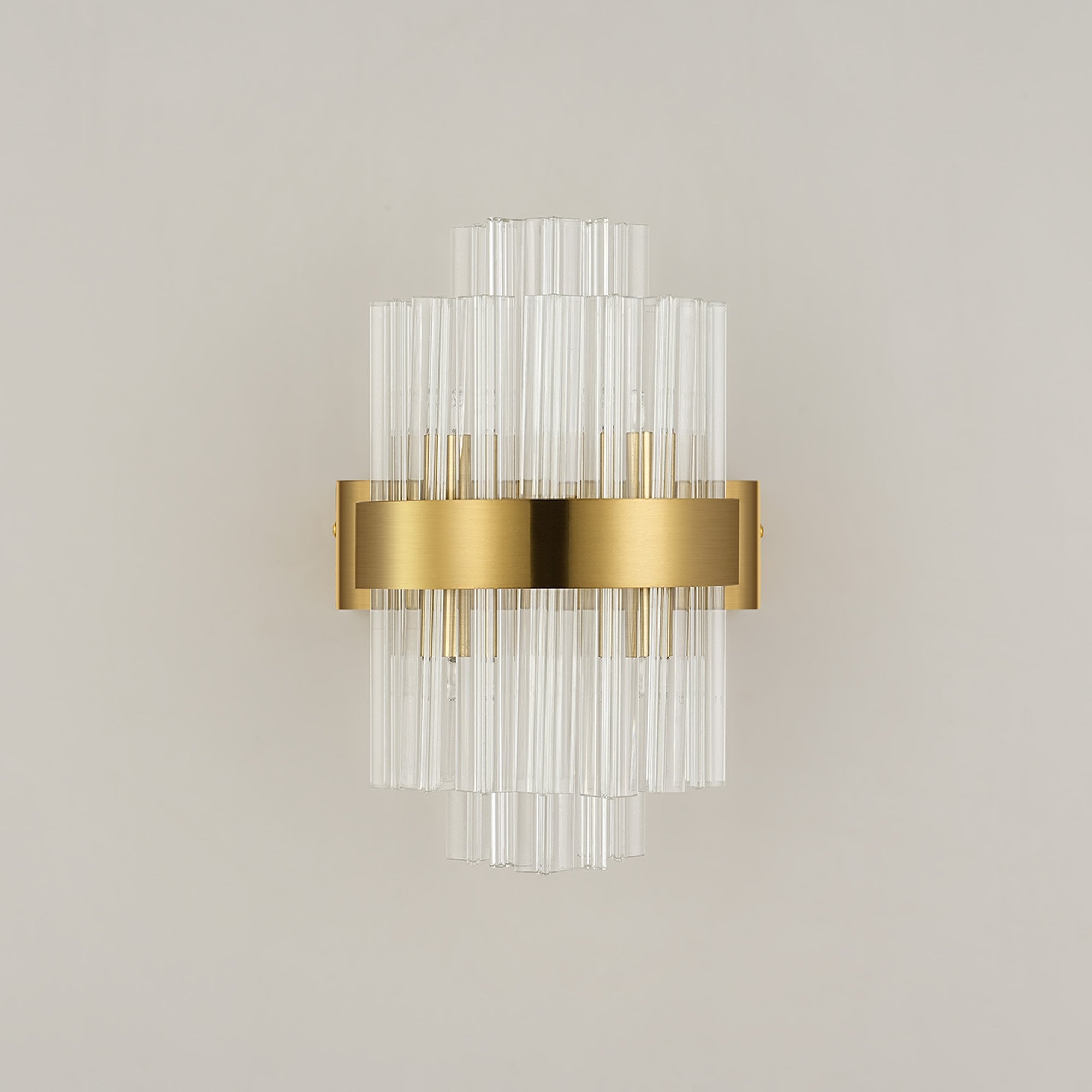 NL9510BR/CL9 Kaffer 4 Light Wall Light Brass Clear
