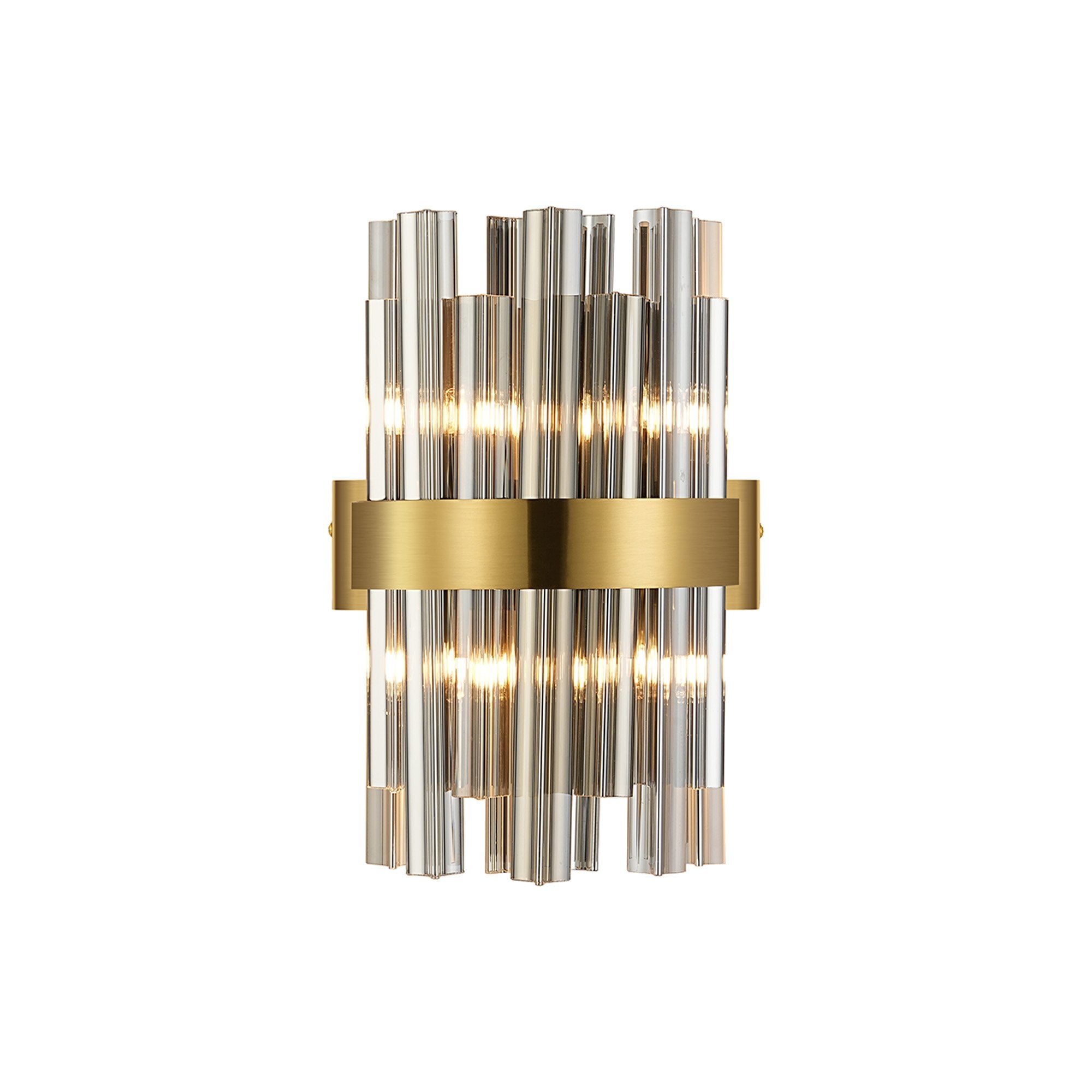 NL9510BR/SM9 Kaffer 4 Light Wall Light Brass Smoke