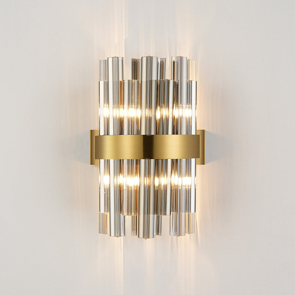 NL9510BR/SM9 Kaffer 4 Light Wall Light Brass Smoke