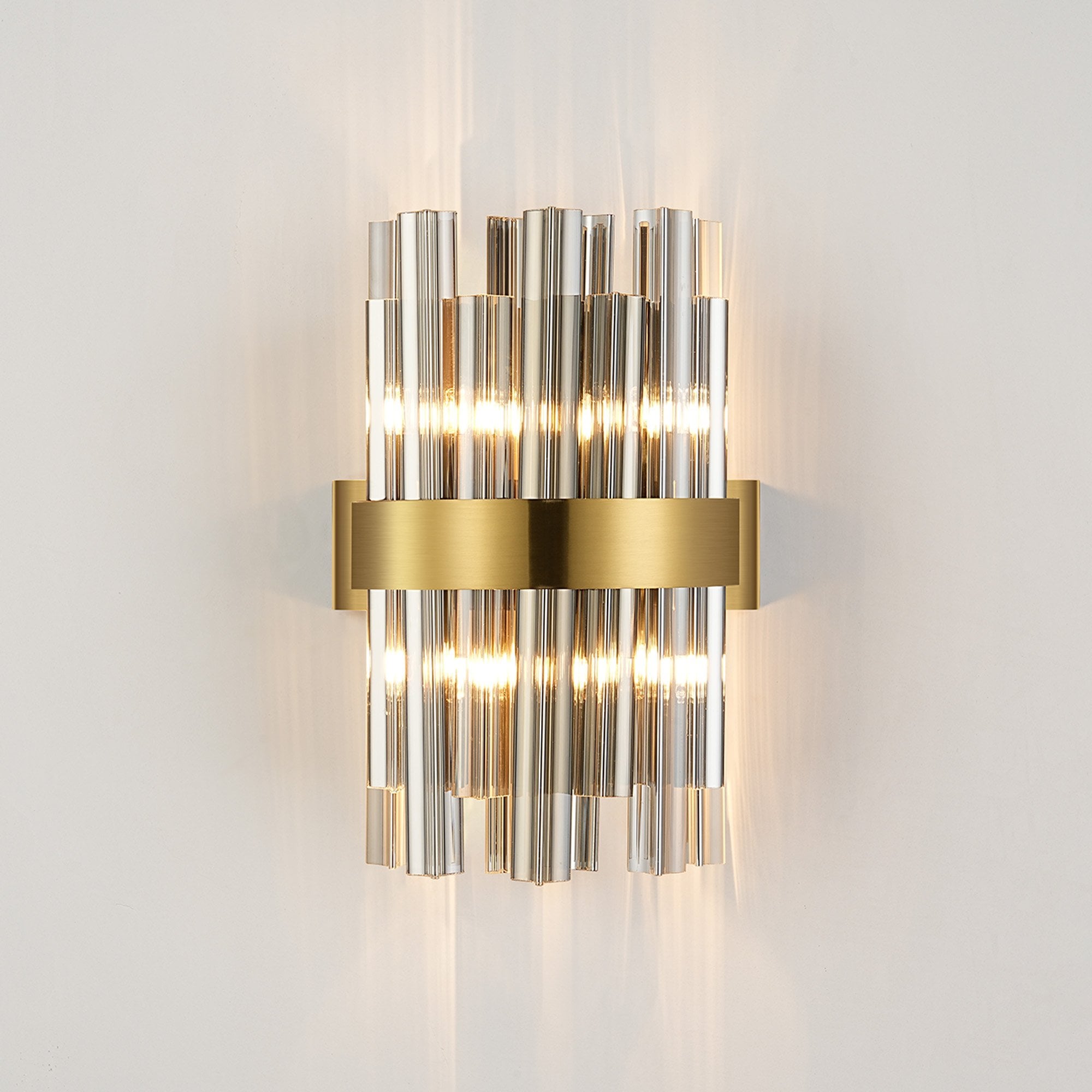NL9510BR/SM9 Kaffer 4 Light Wall Light Brass Smoke
