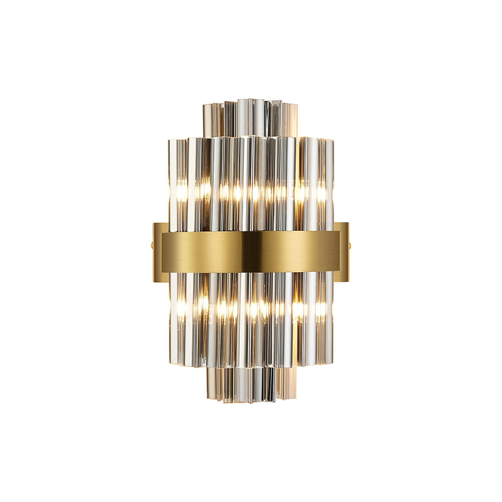 NL9510BR/SM9 Kaffer 4 Light Wall Light Brass Smoke