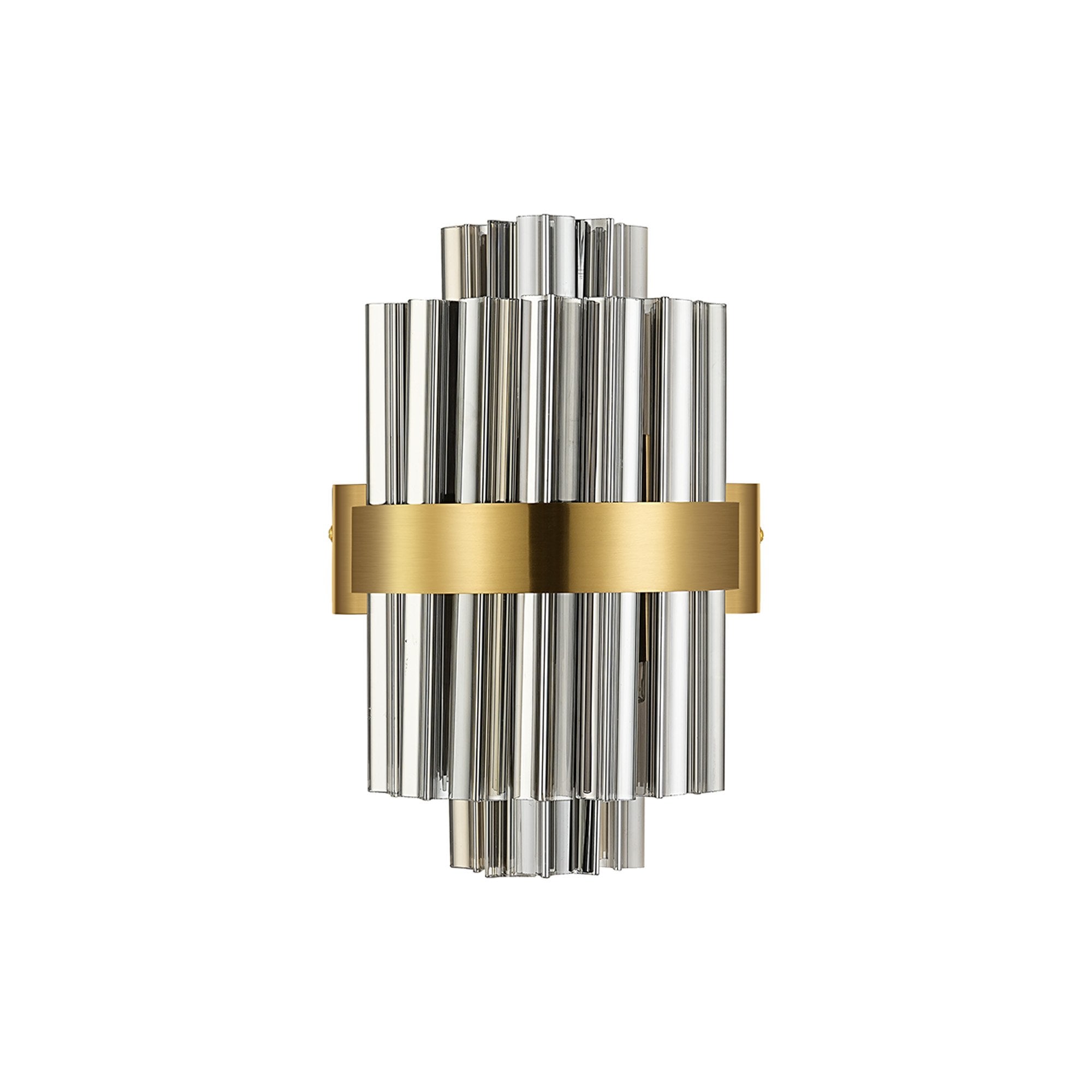 NL9510BR/SM9 Kaffer 4 Light Wall Light Brass Smoke