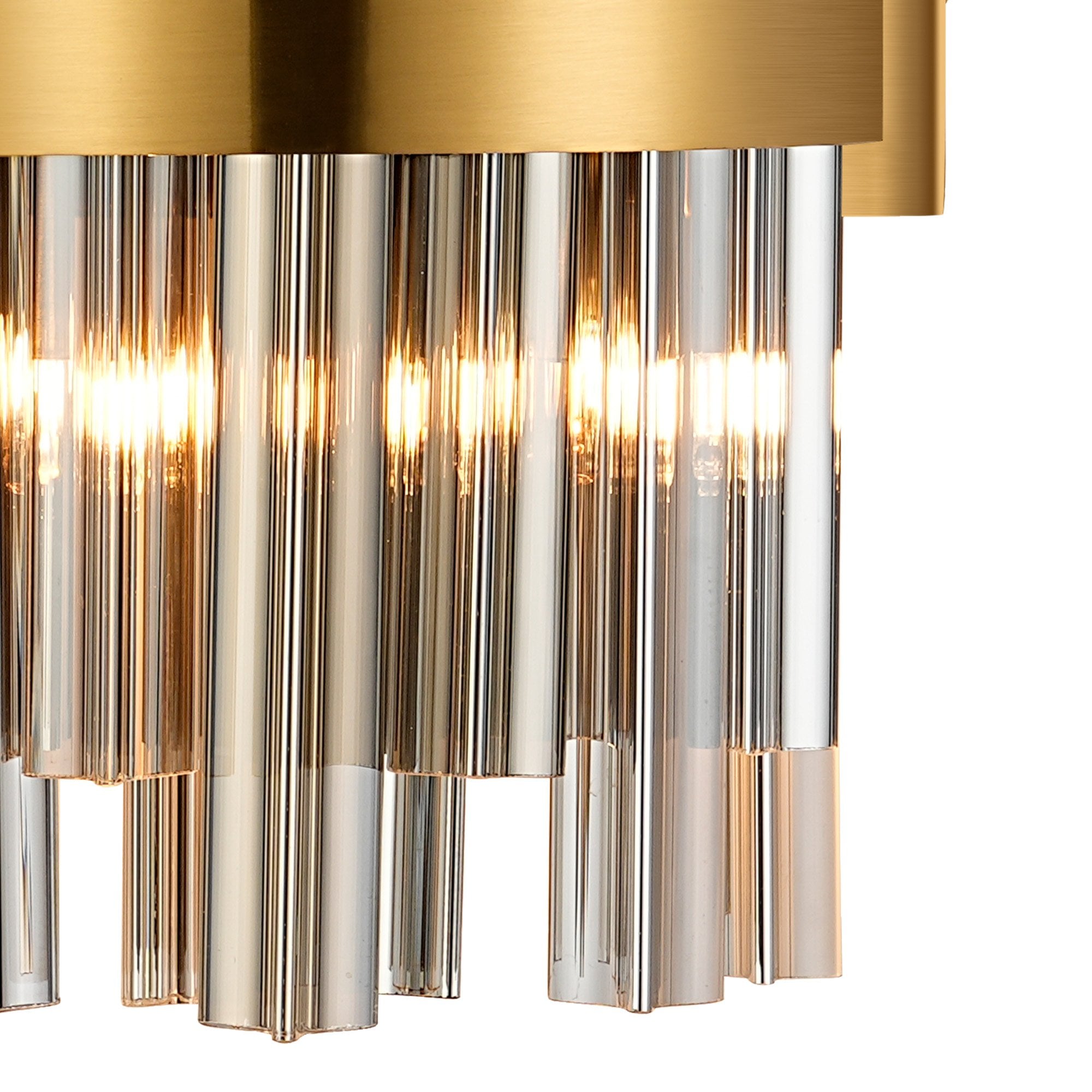 NL9510BR/SM9 Kaffer 4 Light Wall Light Brass Smoke