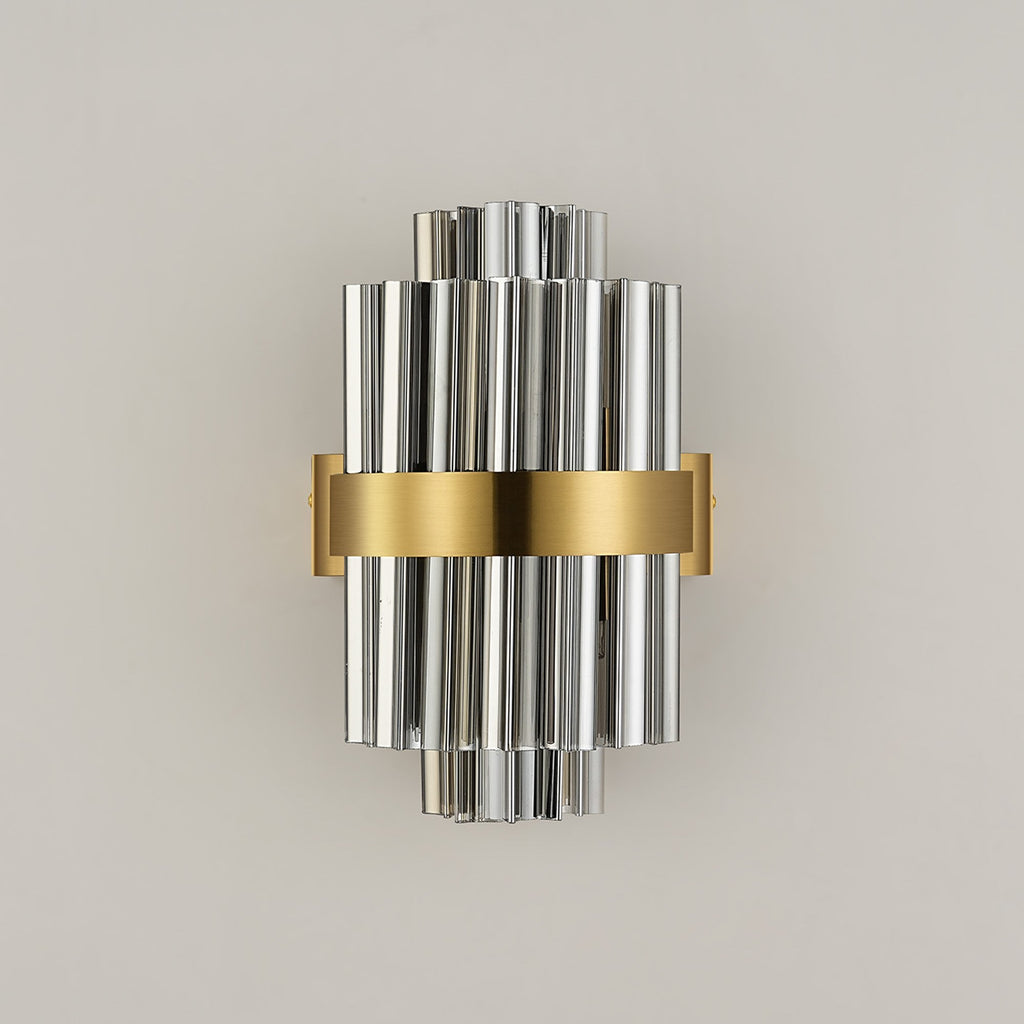 NL9510BR/SM9 Kaffer 4 Light Wall Light Brass Smoke