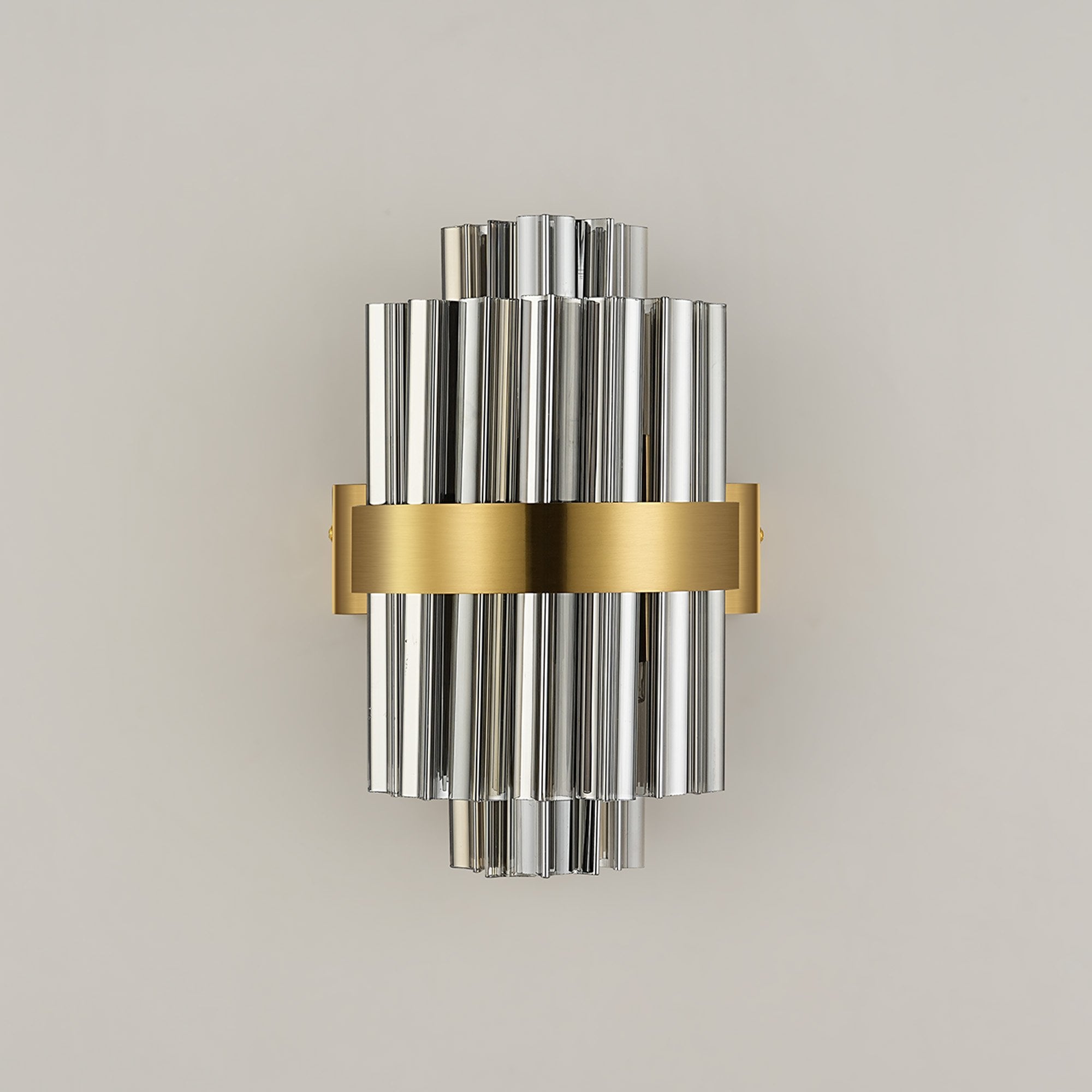 NL9510BR/SM9 Kaffer 4 Light Wall Light Brass Smoke