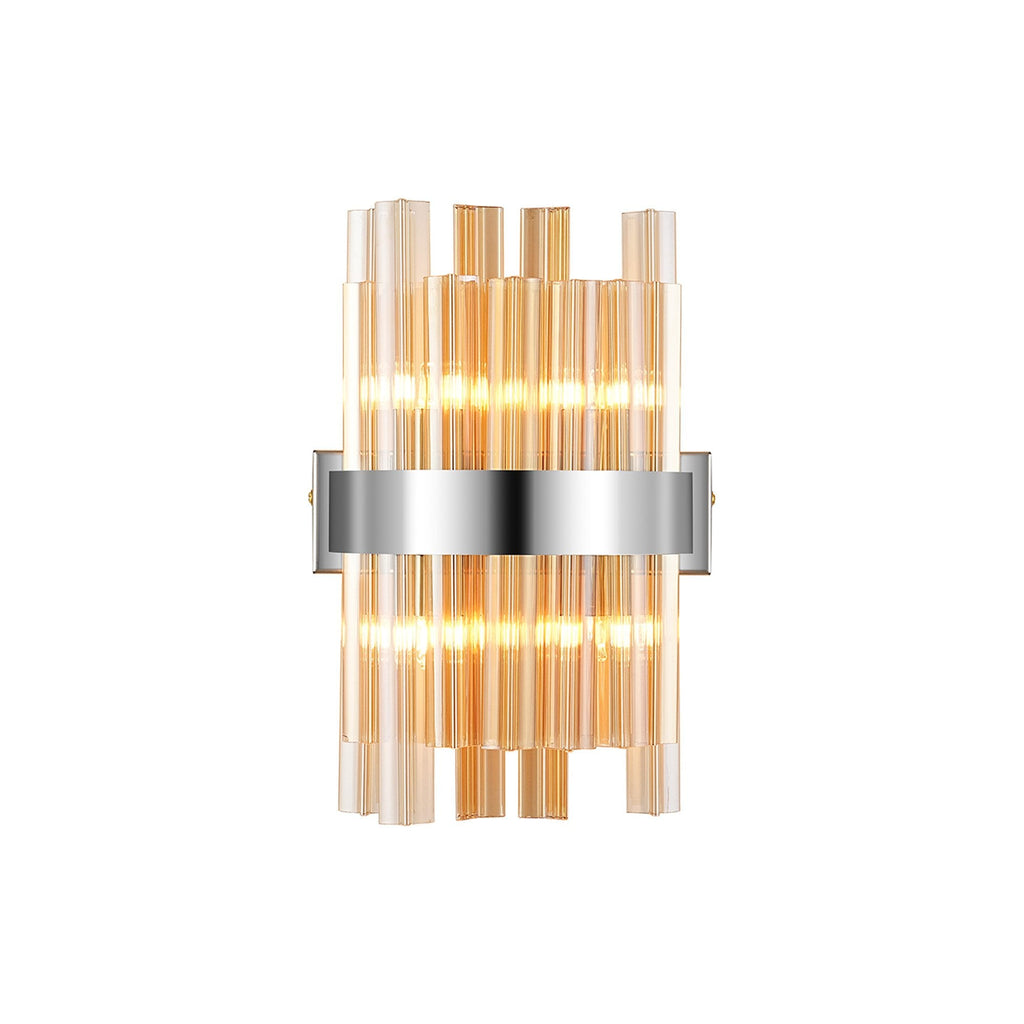 NL9510PN/AM9 Kaffer 4 Light Wall Light Polished Nickel Amber