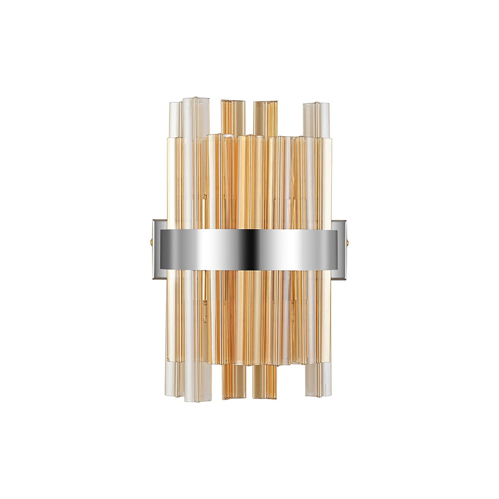 NL9510PN/AM9 Kaffer 4 Light Wall Light Polished Nickel Amber