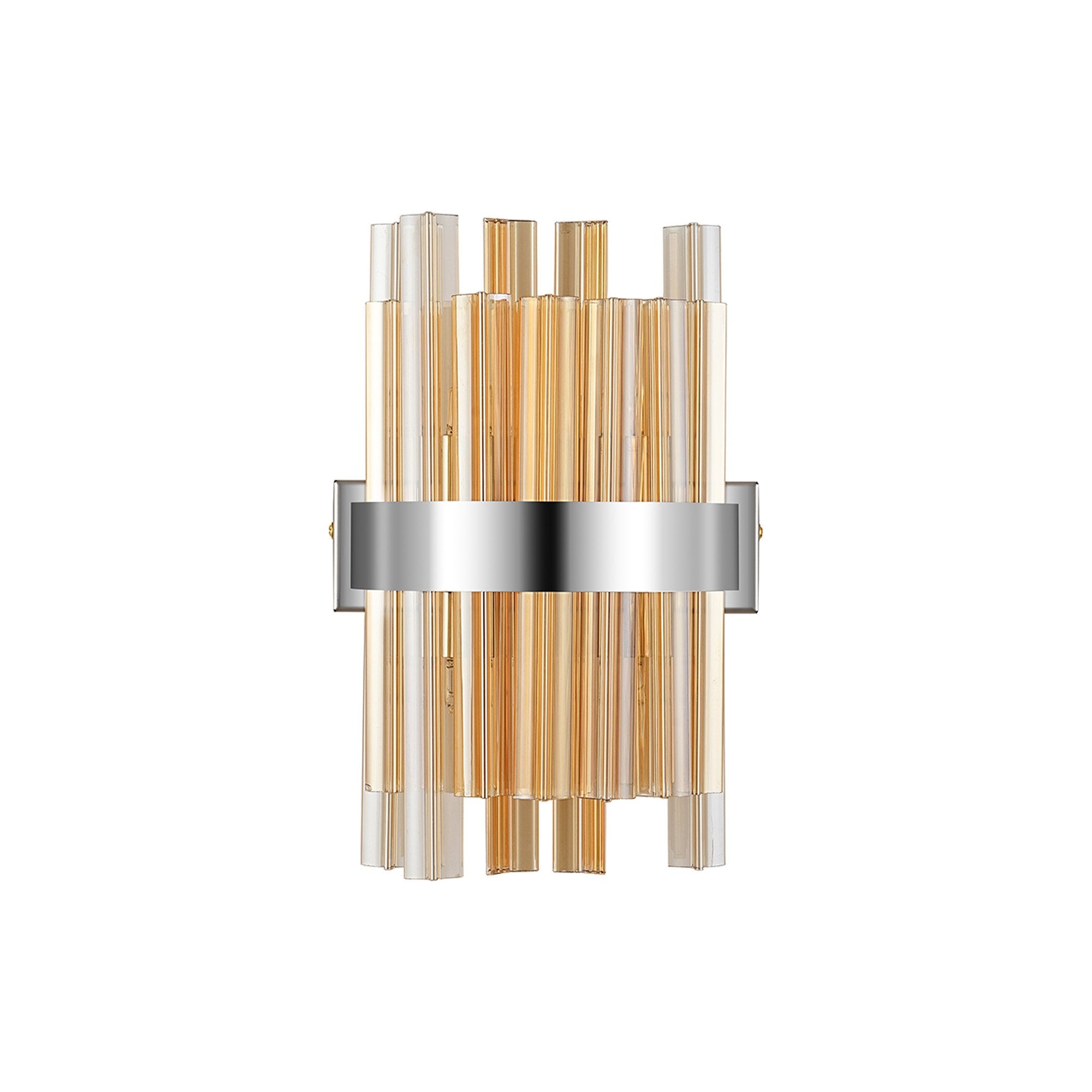 NL9510PN/AM9 Kaffer 4 Light Wall Light Polished Nickel Amber