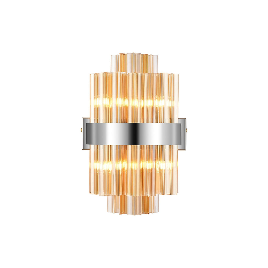 NL9510PN/AM9 Kaffer 4 Light Wall Light Polished Nickel Amber