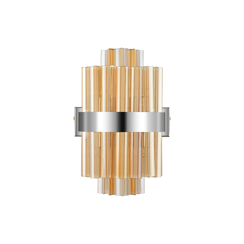NL9510PN/AM9 Kaffer 4 Light Wall Light Polished Nickel Amber