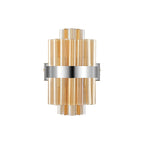 NL9510PN/AM9 Kaffer 4 Light Wall Light Polished Nickel Amber